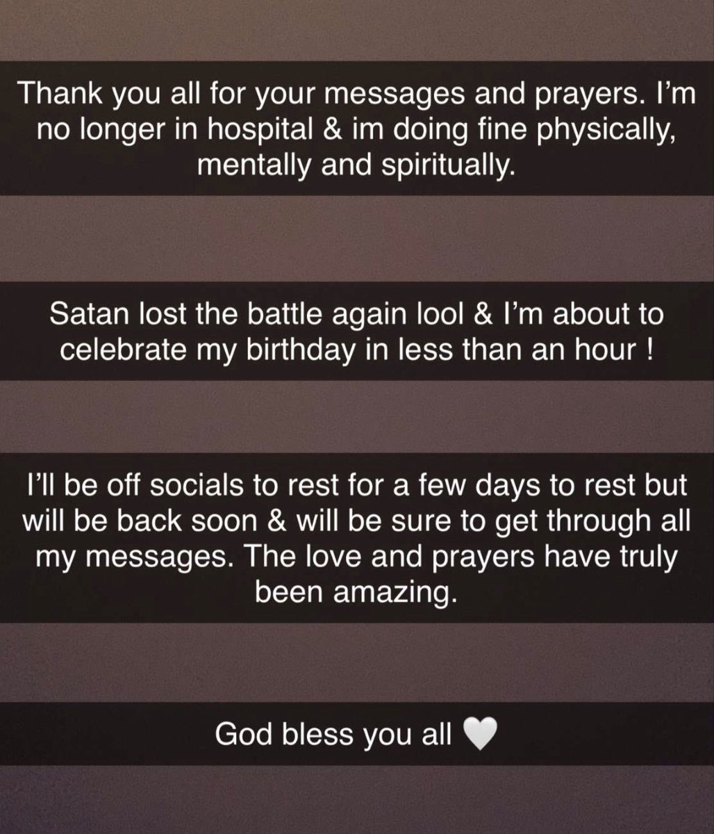 sarahdestinyx's tweet photo. I was involved in a major car accident yesterday, just 3 days after posting my testimony video on YouTube &amp; 2 days before my birthday which is TOMORROW. 

Over 300+ people interceded on my behalf &amp; I’m so thankful for everyone who lifted me up in prayers !! God bless you ❤️ https://t.co/bc2tIuY2l5