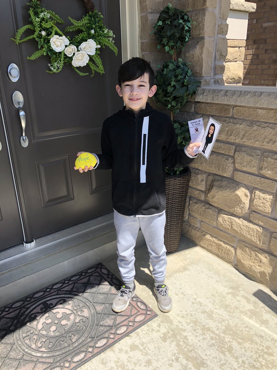 Thank you <a href="/ms_marymarcello/">Mary Marcello</a> for your creativity and passion for teaching!  The cute surprise you left on our doorstep did inspire hope! 💛