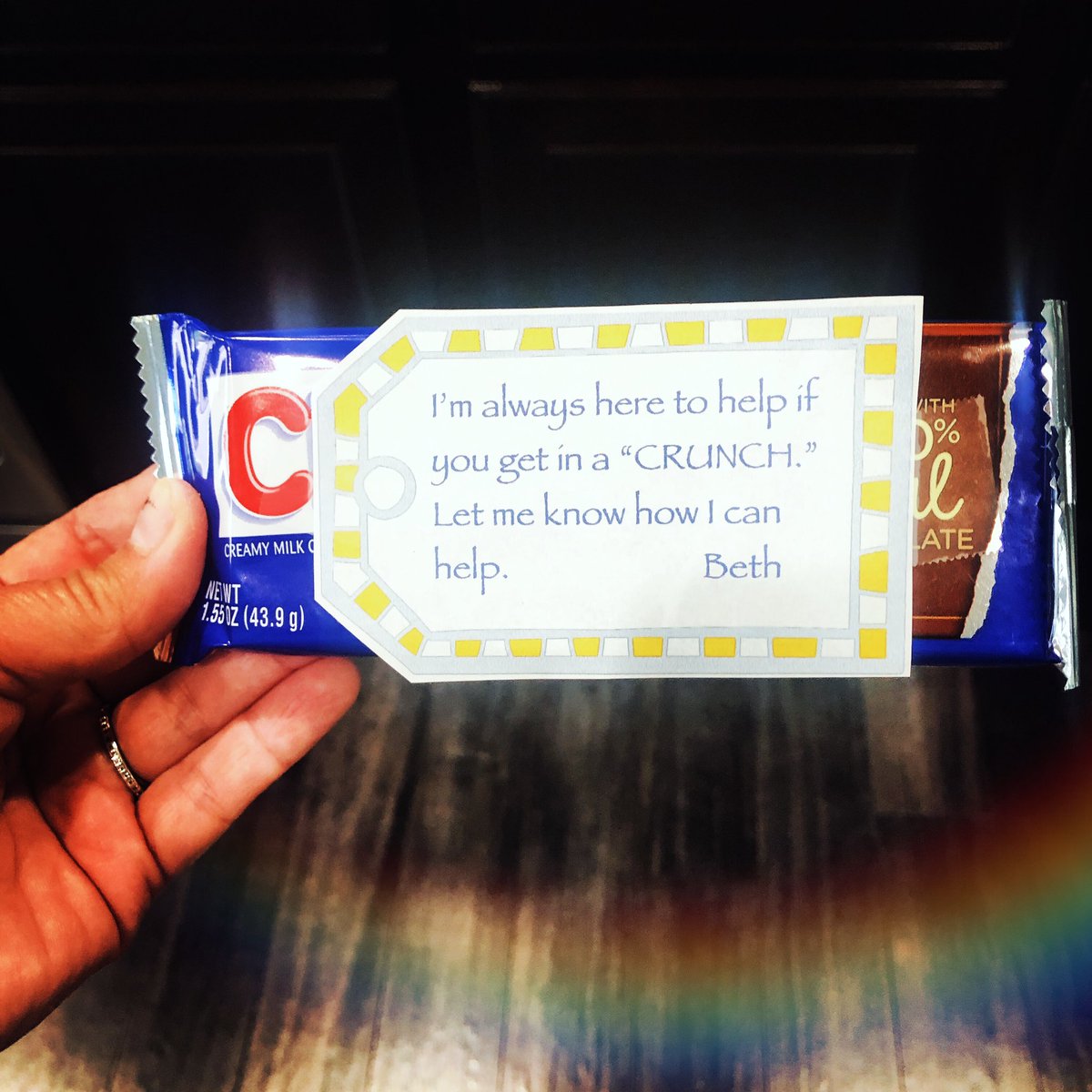 KristenHope44's tweet photo. So sweet! 🍫😋 best school counselor in the land! https://t.co/Zq5iGz0zea