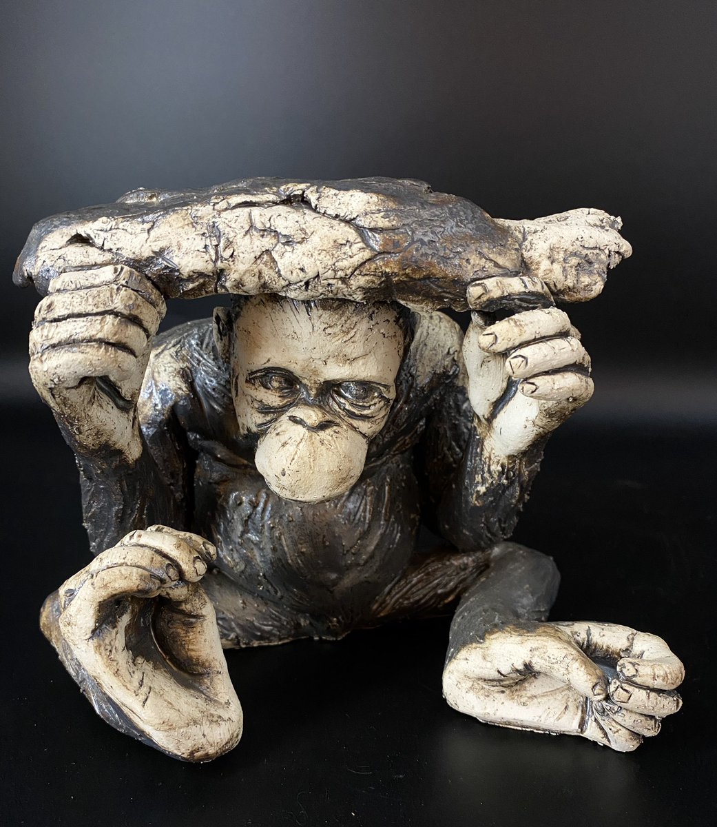 SallyDunhamArt's tweet photo. Take ‘Shelter’, this storm too shall pass #sculptorsallydunham #sculpture #unique #ceramic #art #ape #day38oflockdown #findthepositives https://t.co/CQ4bQBpitO