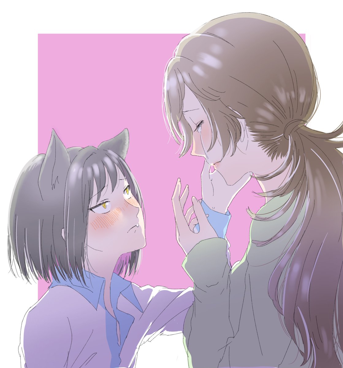 ししまる じづじづ おはようございます 今日の猫少年は 泣いているお姉さんをなんとか慰めようとしていますが イラスト Illustration おねショタ 1日1絵 絵描きさんと繋がりたい イラスト好きな人と繋がりたい 俺の描いたかわいいを見てくれ 私の