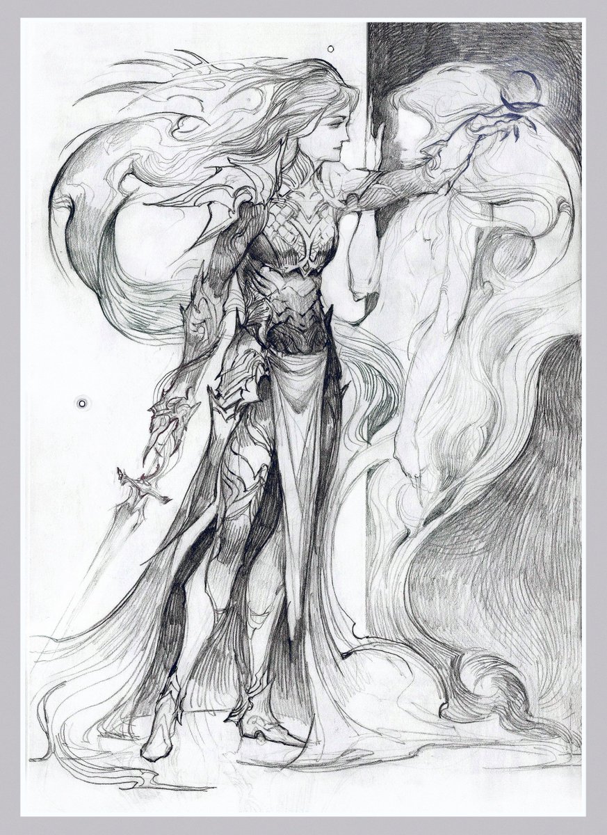 Lady and her reflection/
And spiritual interpretation
#sketch #characterdesign 