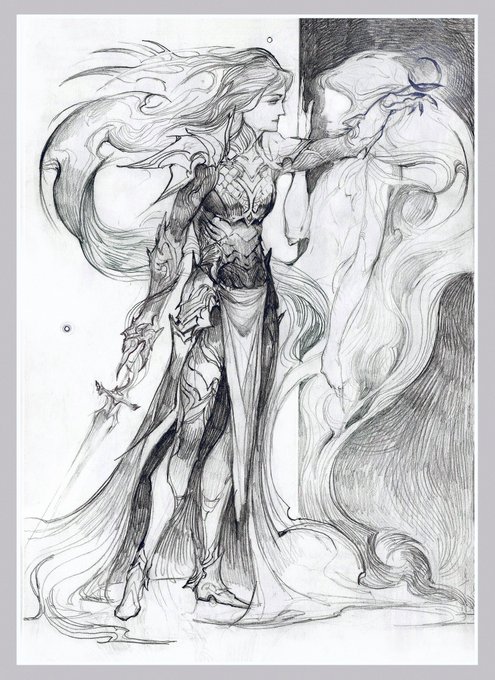 Lady and her reflection/
And spiritual interpretation
#sketch #characterdesign 