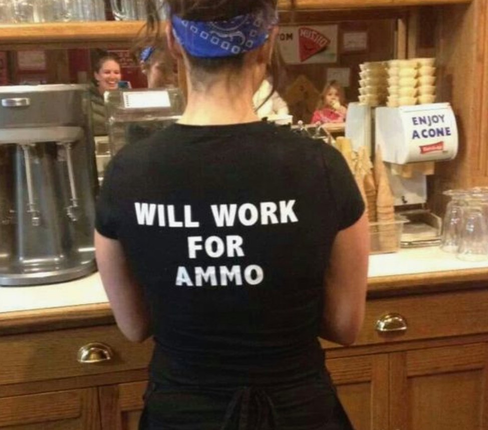 WellArmedWoman's tweet image. Who else NEEDS this shirt!?

#gunhumor #willworkforammo #gunlovers