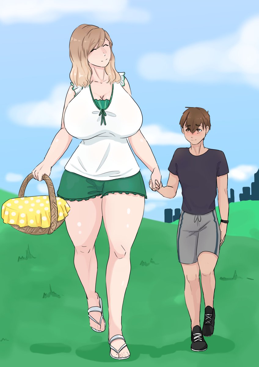 her.#giantess 巨 大 娘 #SizeTwitter #minigiantess #amazon #giantwoman #sandals...