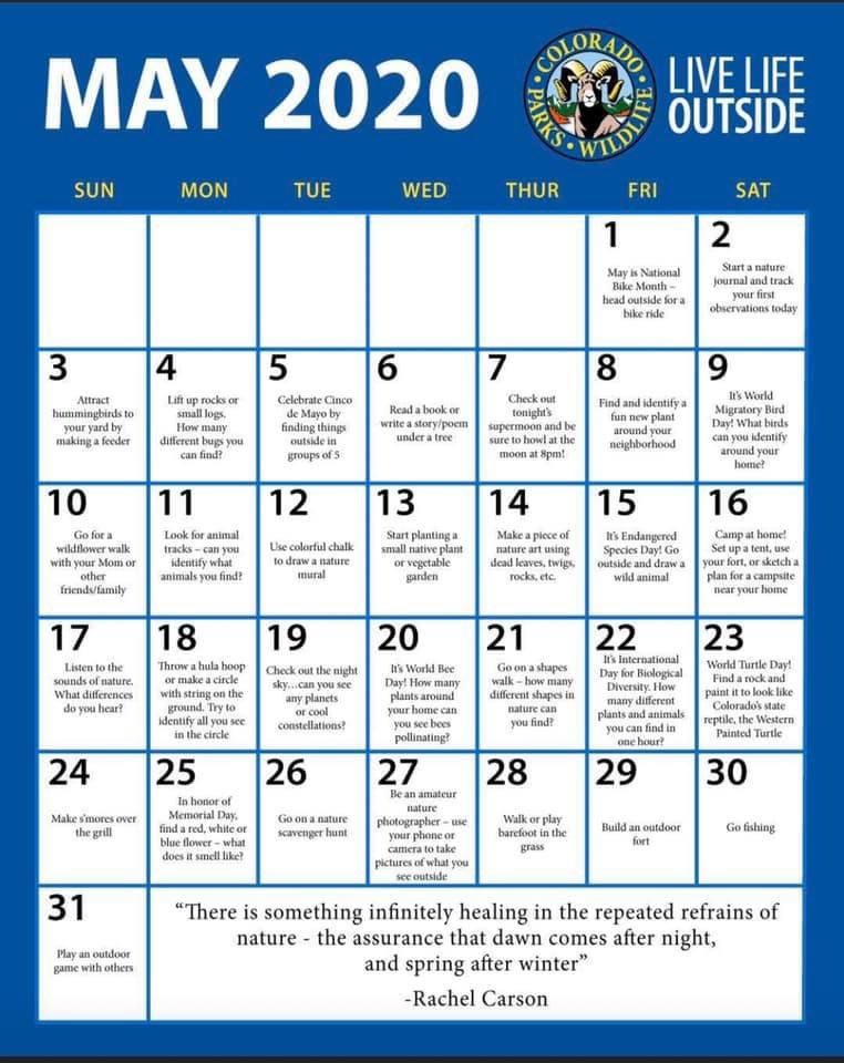 Love this for May family activities 😍🌿🌻🌺 #CISDRocks #sdlhawkstrong #getoutdoors