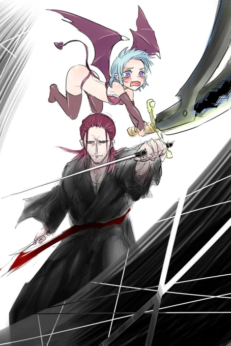 最強のサムライに剣で勝たなきゃいけないサキュバスの創作ネタ思いついたから一応形にしておく 