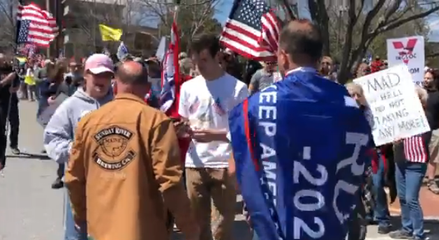 TheRealNHSteve's tweet photo. Protesters Demand Maine Reopen as GOP Calls for End to Emergency Powers for Dem Gov. #ReopenME #EmergencyPowers
https://t.co/NaFc7YDQvR https://t.co/jRVtchEOsd