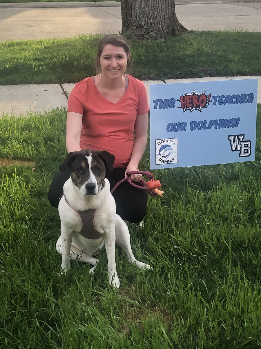 MrsStephens11's tweet photo. What a great surprise this weekend! So lucky to be a Doherty Dolphin! 💙🐬 #onlywb #dohertyfamily https://t.co/j6UFFIpI1t