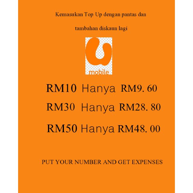 I'm selling Umobile topup Rm10,  Rm30,  Rm50 for RM0.00. Get it on Shopee now! shopee.com.my/aqmarfarhan95/… #ShopeeMY