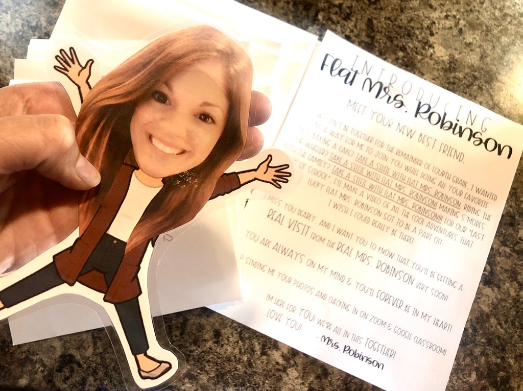 nrobinsonD32's tweet photo. Twenty-three surprises coming to the mailboxes of my classroom family this week ♥️♥️♥️ I cannot wait to see what adventures Flat Mrs. Robinson gets to be a part of this month! �� #pesd32 #perryvillestrong #D32 https://t.co/5y6y6eMO5B