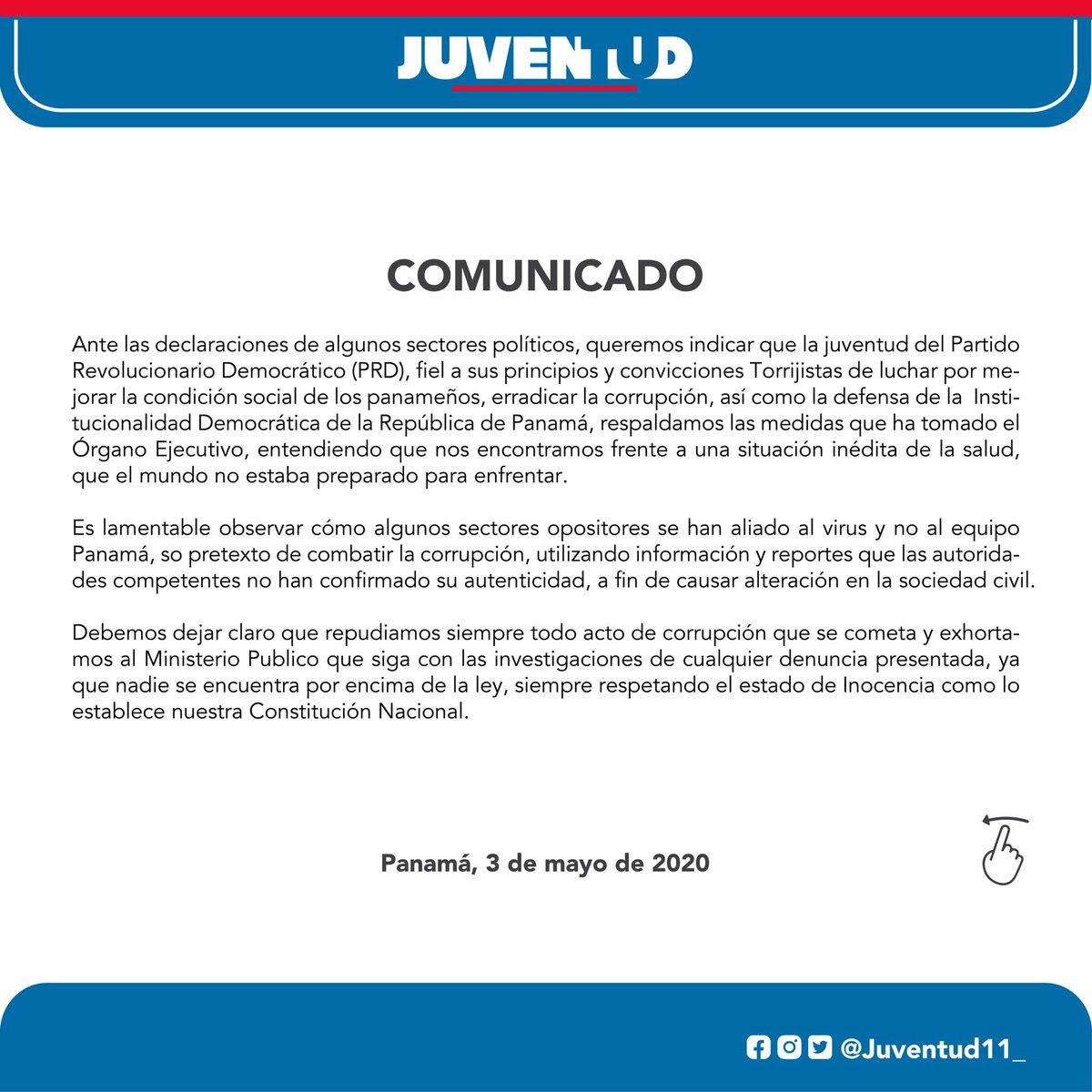 juventud11_'s tweet photo. Comunicado al país🇵🇦 1/2. https://t.co/npQQ74DVHy