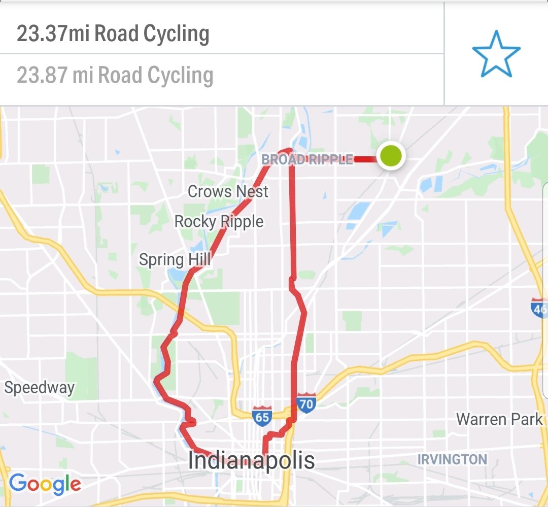 AsstPastorFBC's tweet photo. So I did this today. The last 2 miles of the ride, I was hit with rain pellets. Lol, it was a great ride. I have 1720 miles to go till I reach my goal. #WhoWantsToRide #RoadToTwoThousand #MyCyclingJourney #HesStillAble #2020Release #GodIs https://t.co/whd8jSzKEu