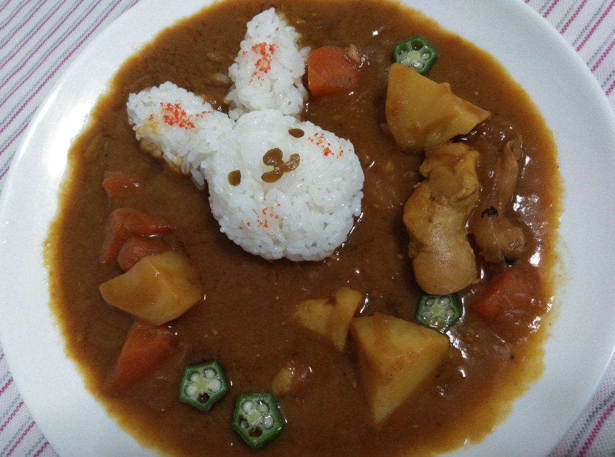 chikokuma's tweet photo. うさちゃんカレー
#うさちゃんカレー
#かわいい https://t.co/AFwszfRhgs