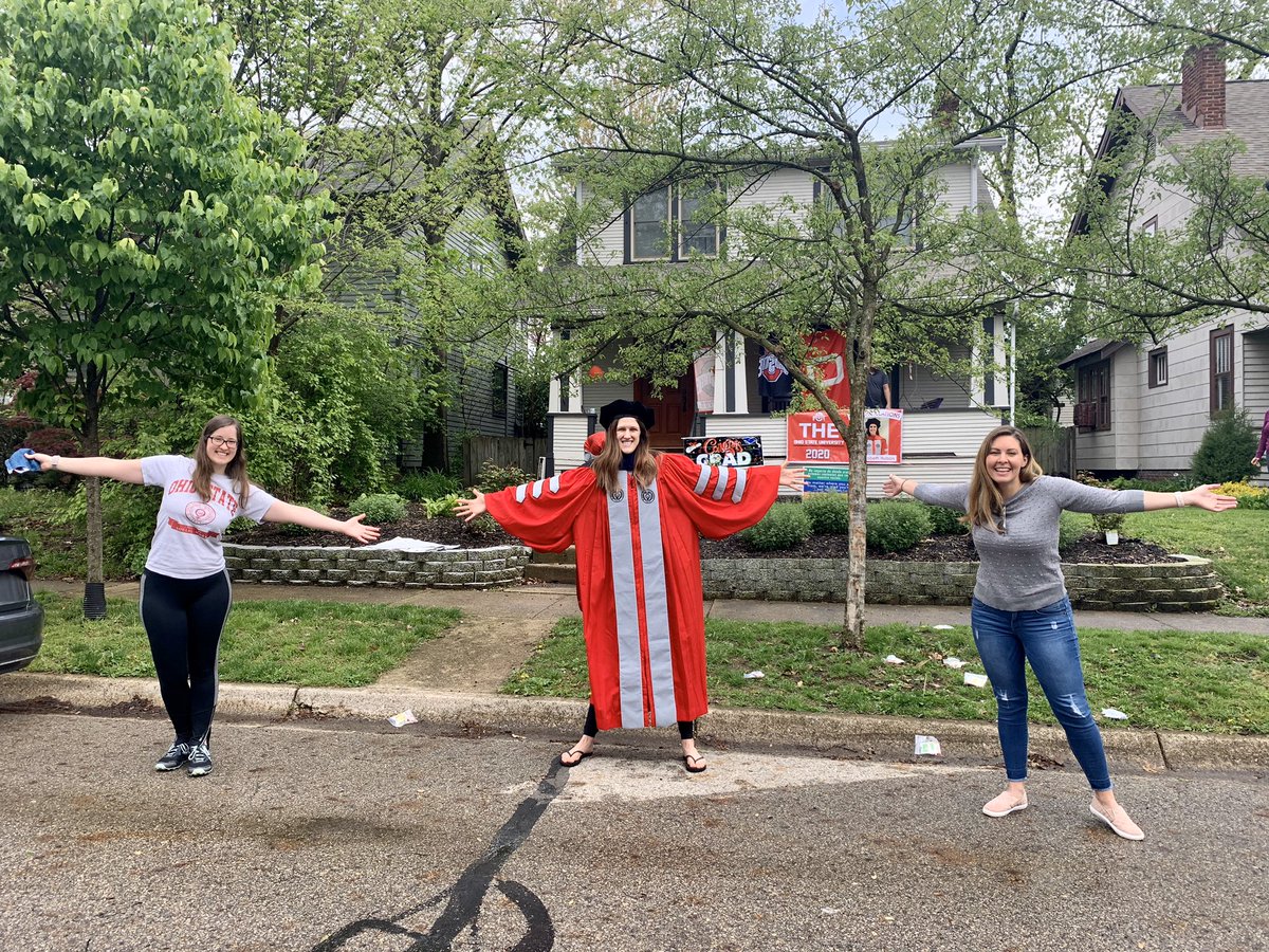 AprnPsych's tweet photo. 1/2 Today I graduated from THE @OhioState University with my PhD in Nursing. I’m a 3rd generation buckeye, receiving my 3rd degree from OSU. I couldn’t have done it without my committee @bernmelnyk  @WellNurse247 @lkmilitello and Barbara Warren. https://t.co/I6YcBGpmLc