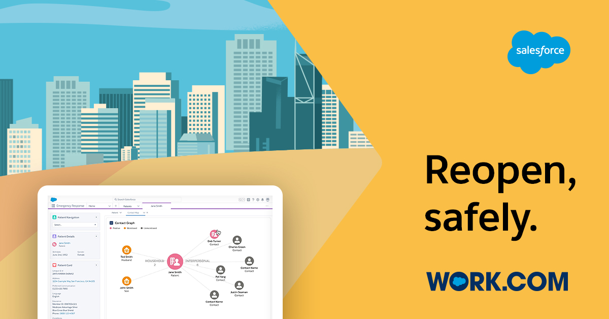 salesforce's tweet image. Introducing Work.com, a new suite of apps, expertise, & services to manage the crisis today, & thrive tomorrow.
📈Make Data-Driven Decisions Fast
🔑Safely Reopen Your Workplace
🚨Quickly Respond to Emergencies
🤝Extend with an Ecosystem
sforce.co/2VX4trq