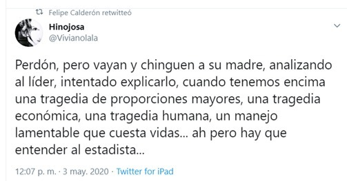 Es oficial...Calderón nos mandó a chingar a nuestra madre.Le regreso la men...