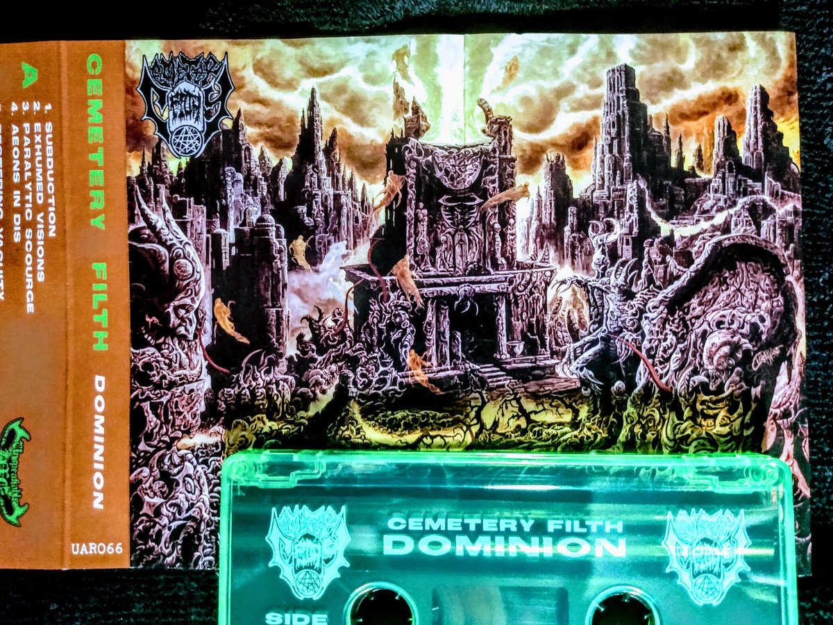 Crypticus's tweet photo. Got a shipment of mega-gross Death Metal tapes. #Mortify #CemeteryFilth #RippedToShreds https://t.co/SuqM3lp3iP