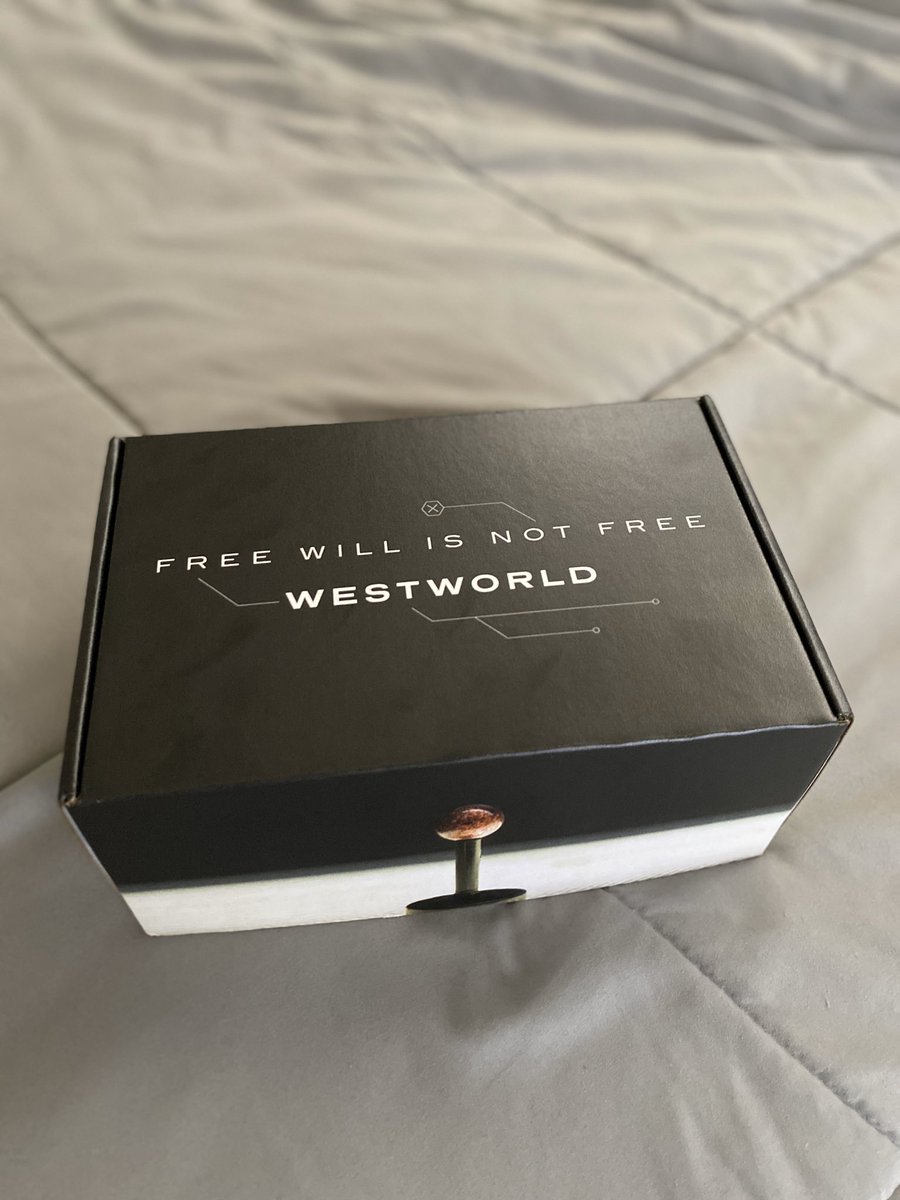 Ramloading's tweet photo. It’s @WestworldHBO finale time!! Thank you guys for the awesome care package, I’m ready to be mind blown 🤯 #freewillisnotfree @evanrachelwood @jfreewright https://t.co/cxTvnGUpjD