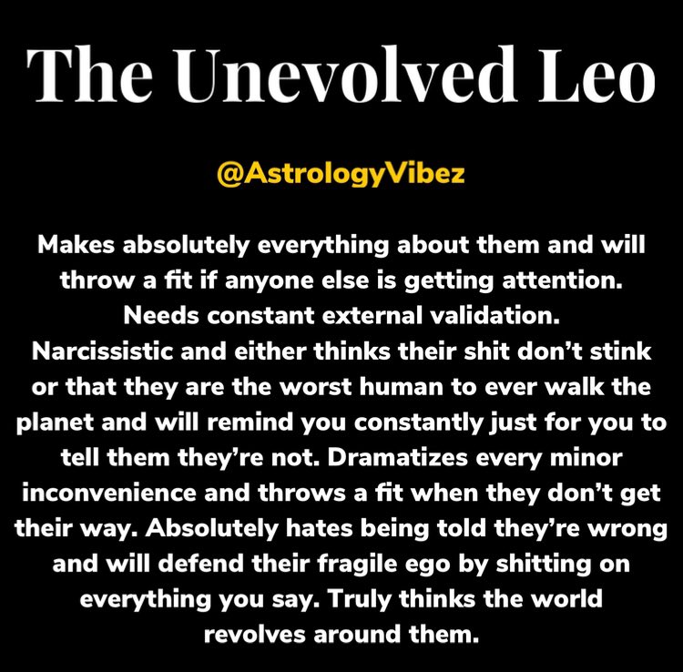 The signs in their most evolved/unevolved forms  #TwitterSeesitFirst Part 3 of 6 • Leo & Virgo