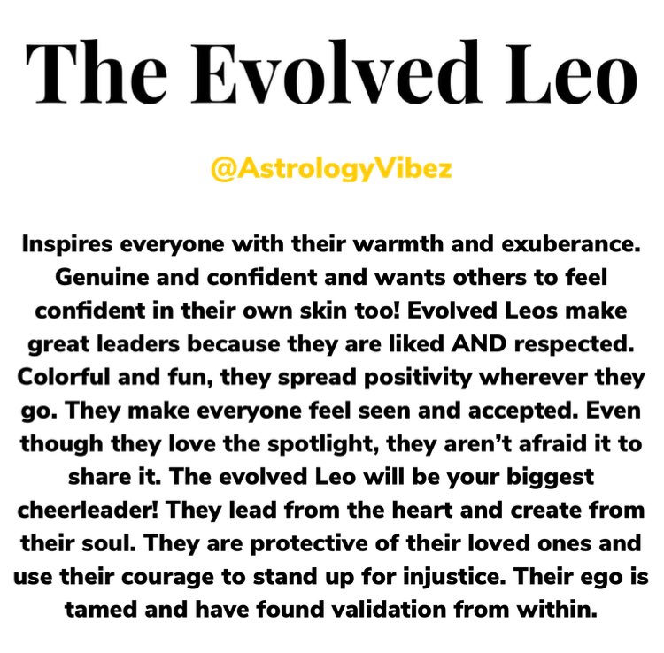 The signs in their most evolved/unevolved forms  #TwitterSeesitFirst Part 3 of 6 • Leo & Virgo