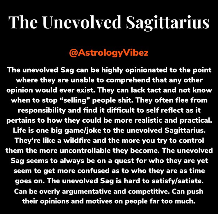 The signs in their most evolved/unevolved forms  #TwitterSeesitFirst Part 5 of 6 • Sagittarius & Capricorn