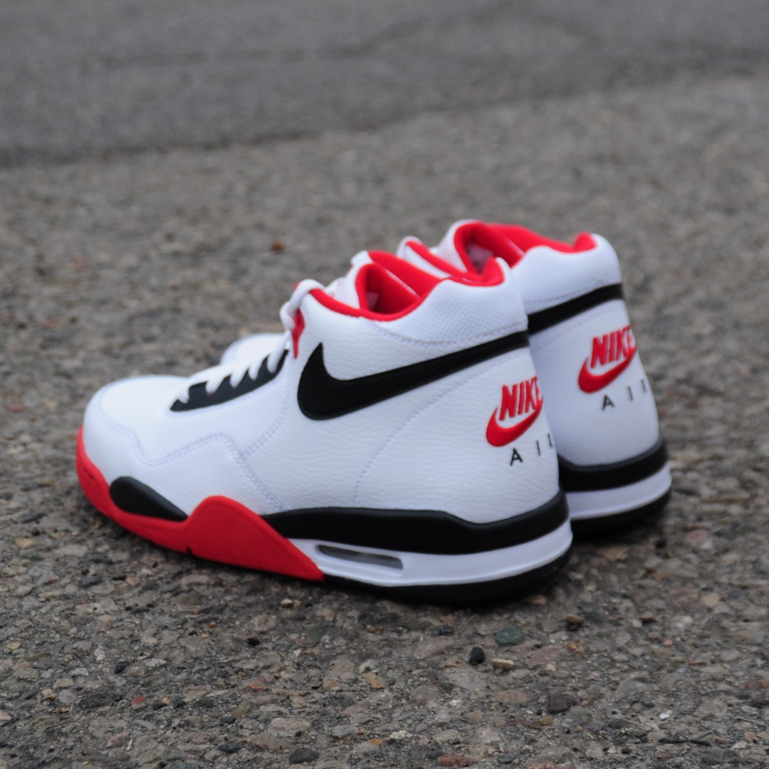 nike flight legacy white red