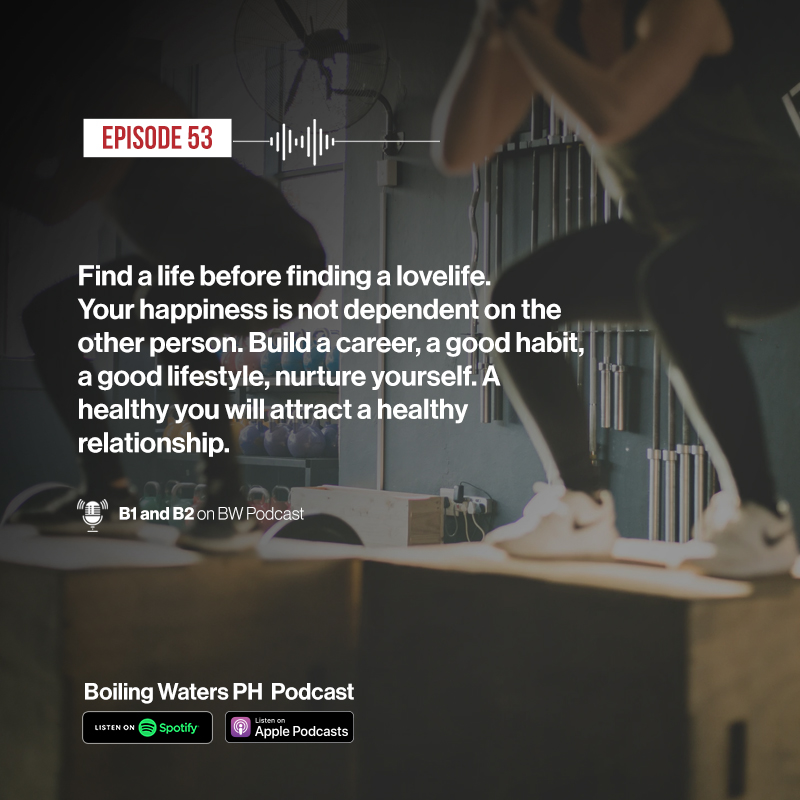 boilingwatersph's tweet photo. Find a life before finding a lovelife. 
Build a career, a good habit, a good lifestyle, nurture yourself. A healthy you will attract a healthy
relationship.

Adulting Tips 🎧
Spotify: https://t.co/Hu1gwhqflT 
Apple: https://t.co/CnsIep67fg
Anchor: https://t.co/BE045Gbde9 https://t.co/5EP4phqgBb