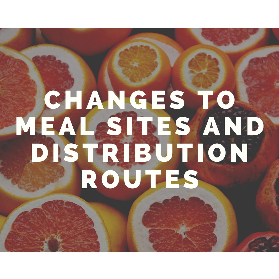 Families, starting May 4 we are changing some locations and adding twelve additional bus routes for meal delivery. Meals will continue to be served from 10:30-11:30 am. Visit our webpage for a list of delivery locations and times:  bit.ly/2y4RgU7