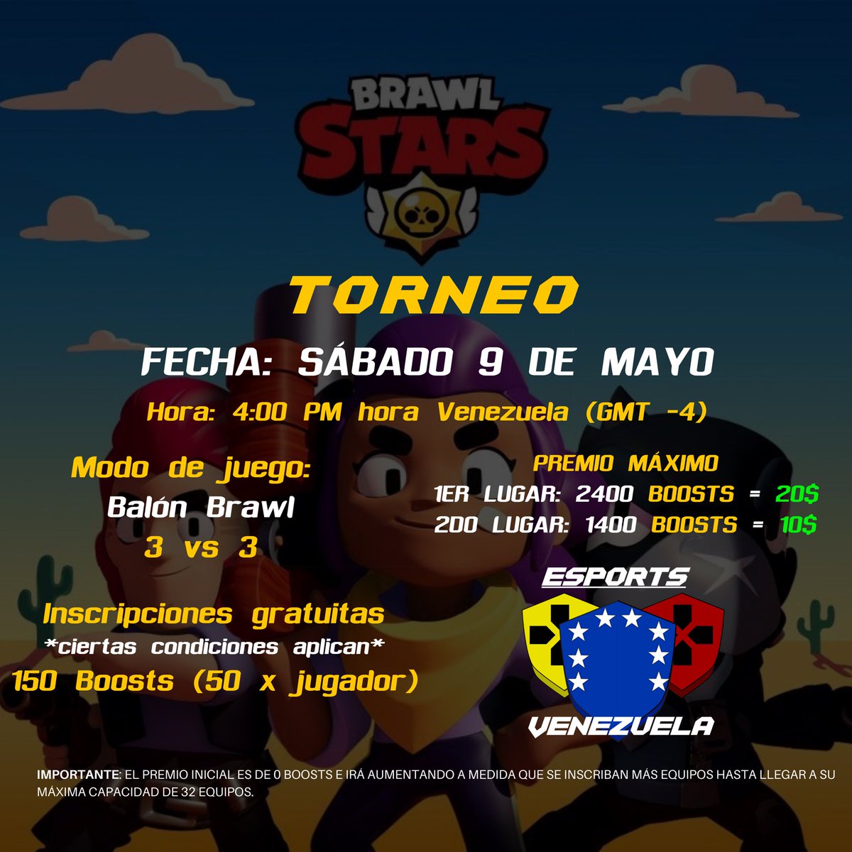 esports_ven's tweet photo. Tenemos un torneo activo de Brawl Stars, nos gustaría que participaran, escríbannos al DM para enviarles toda la información. https://t.co/zPvMCV9jiz