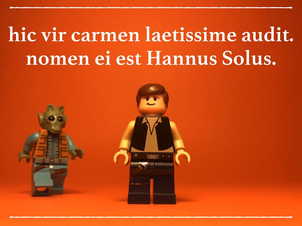 This morning I released a Lego/Latin retelling of A New Hope. A few people expressed the very reasonable concern that the font I chose could be an obstacle to reading. So, I have put up a second version with an alternate font. Take your pick 🙂. legonium.com/bella-stellari…
