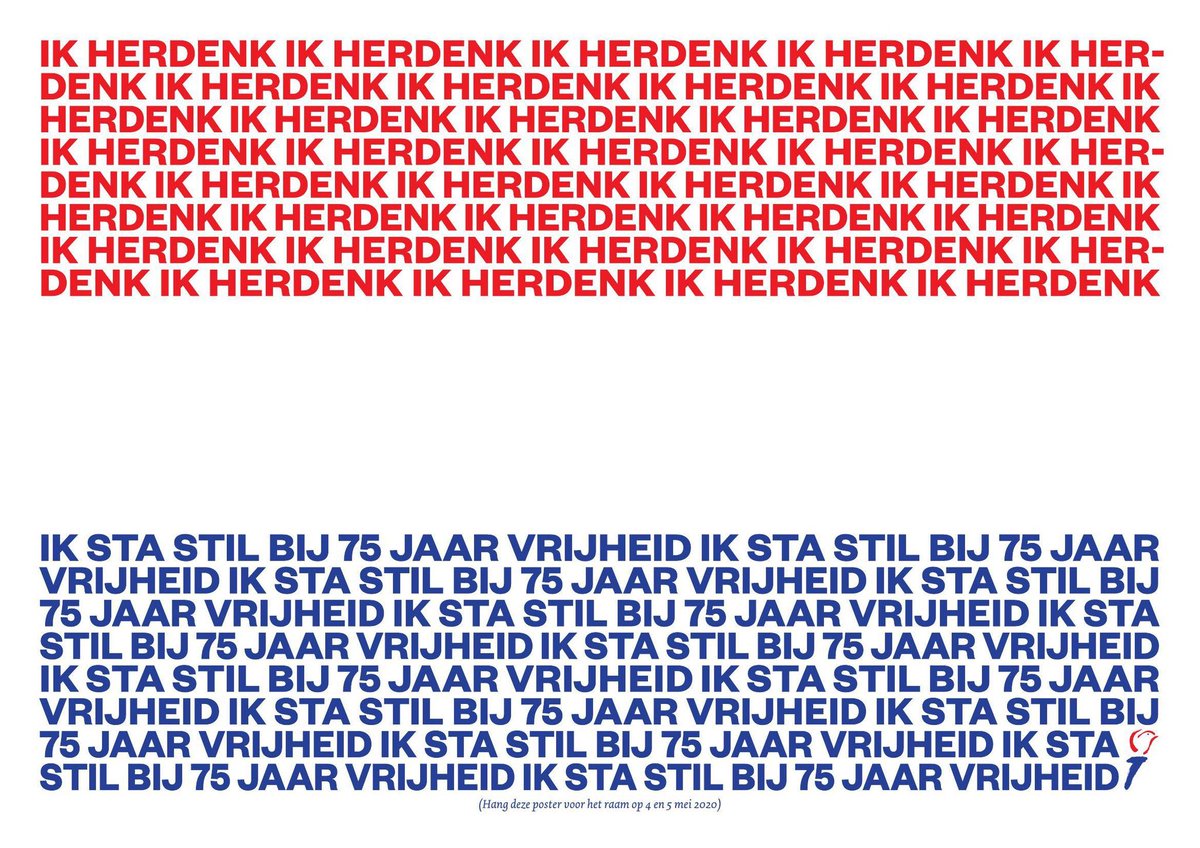 Vandaag staan we stil bij allen die de verschillende oorlogen niet overleefd hebben. De vlag half stok en 2 minuten stil voor hen die voor onze vrijheid gevallen zijn. Ik herdenk!