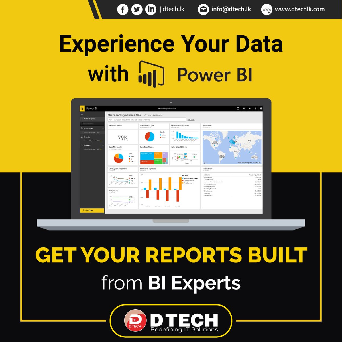 DTechsl's tweet photo. Turn data into opportunity. Drive business decisions better by analyzing your enterprise data for insights.
#DTech #DsiSamsonGroup #powerbi #bi #businessintelligence #data #datavisualization #analytics https://t.co/jJ94Kun3V3