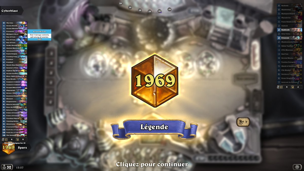 Become Legend the 3rd with only Galakrond Rogue.
Seems like its working well against DH (~70-75% WR)