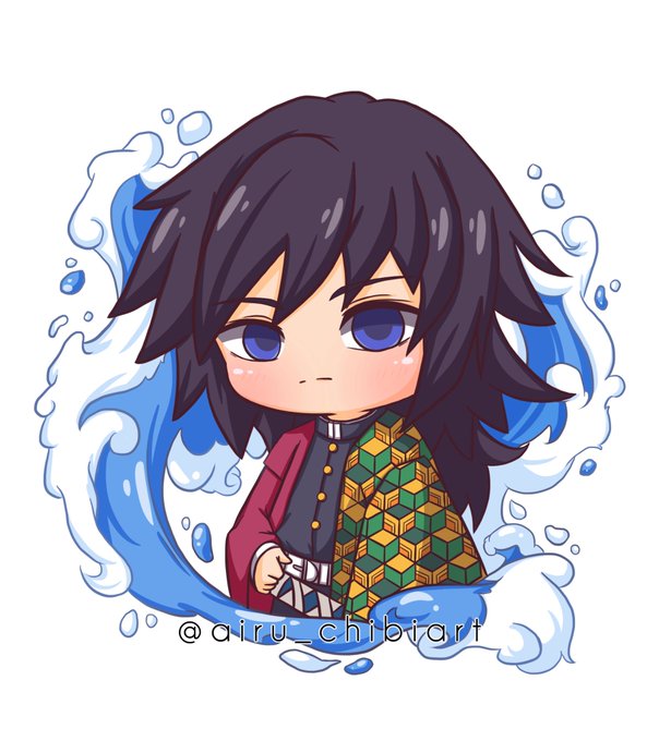 AirumiさんがTwitterに投稿した冨岡義勇(鬼滅の刃)のイラスト。