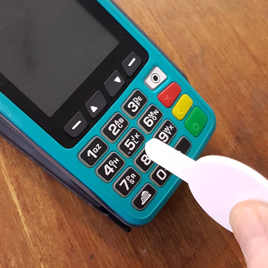 Paperkutz_SA's tweet photo. Our PoKEY™ tool lets you push buttons without touching them. Perfect for use in lifts, card machines, intercoms and ATMs. Available in our online store for R15 each https://t.co/Q9Jkufx9Zo
#coronavirus #staysafe #hygienetool #germfree #touchtool #essentialservice #coronatools https://t.co/O0woER7aem