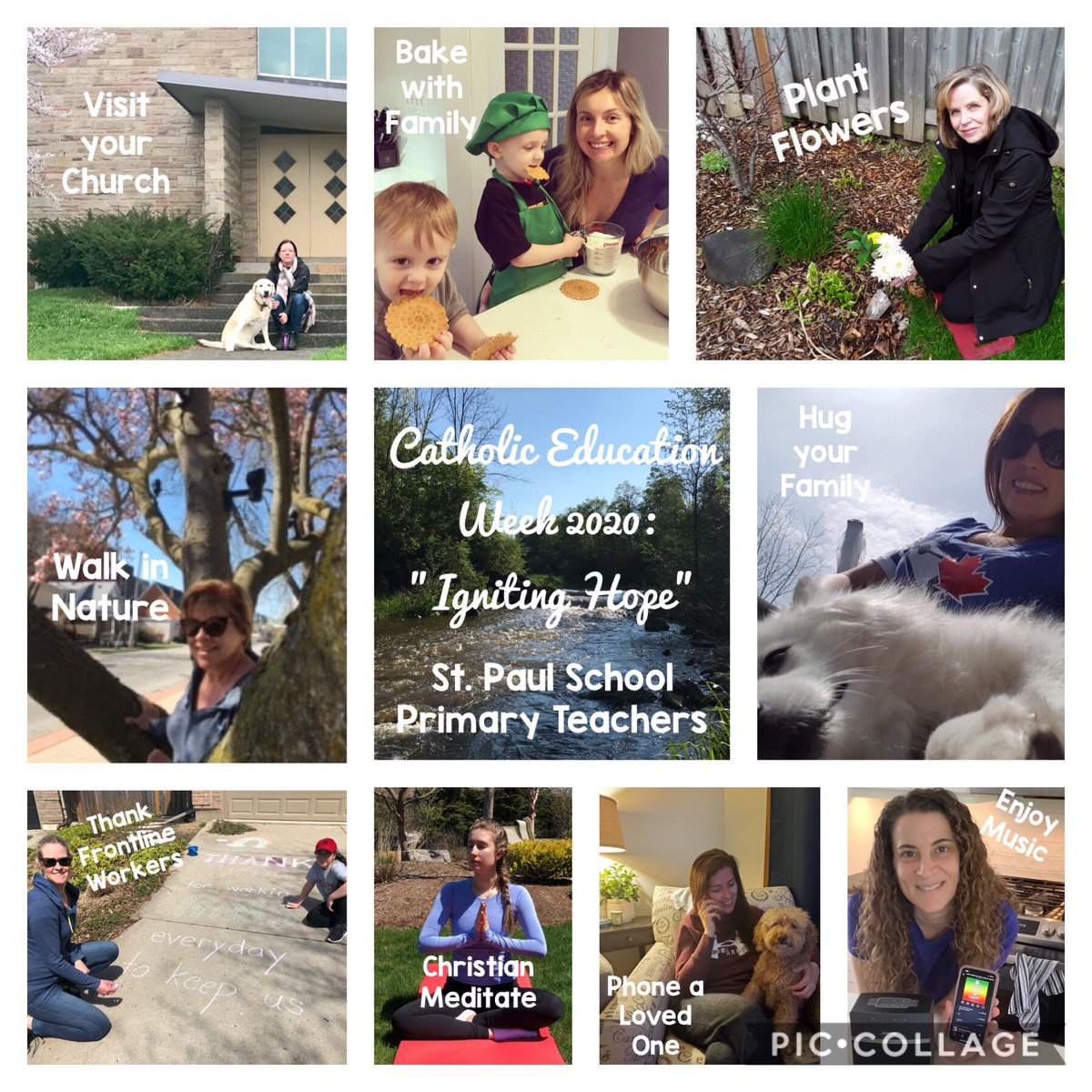 MrsWhaley_'s tweet photo. Welcome to #CatholicEducationWeek2020! Our #PrimaryTeam took time this weekend to #IgniteHope in our own ways. We are looking forward to celebrating our #CatholicFaith and #CatholicEducation with you all this week #togetherapart. ✝️🙏💕#HCDSBBelieving @HCDSB @StPaul_CES https://t.co/qAAA6GImFa