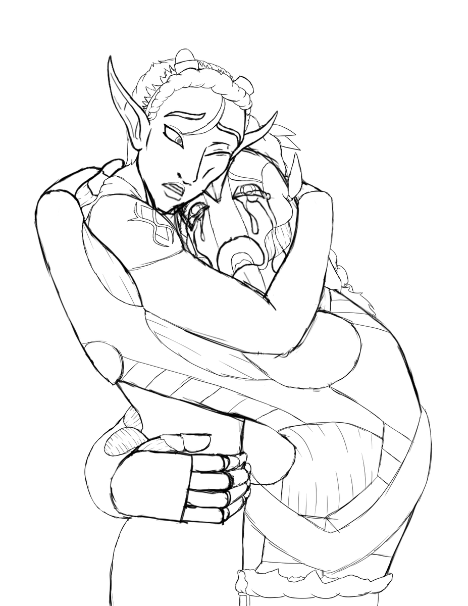 TheCatOnFireArt's tweet photo. A little WIP of a dad comforting his traumatized baby son.
#AllesTera2 #wip #digitalart #dnd https://t.co/aOsZnaFkM3