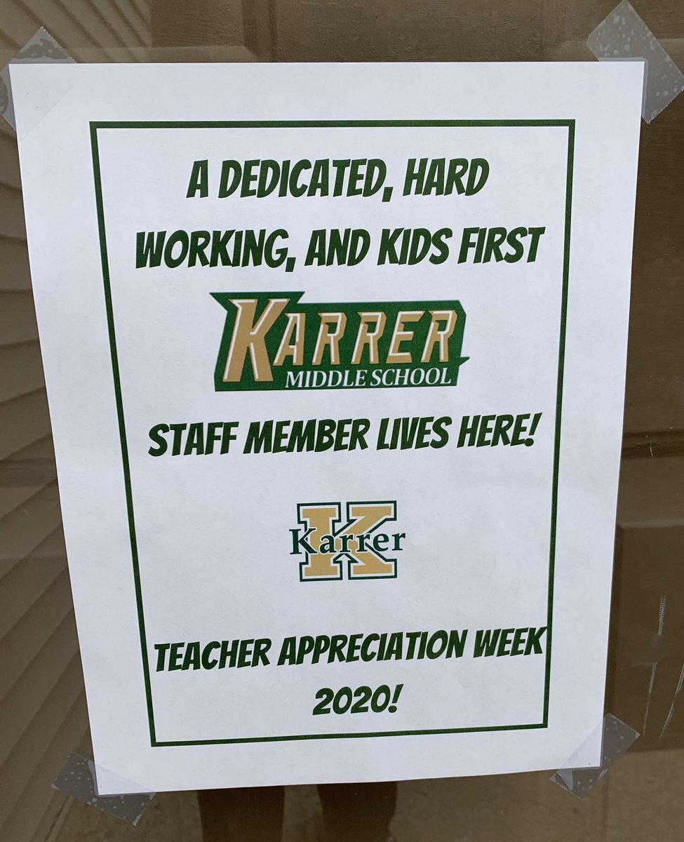 MrsCockrell's tweet photo. Thank you KMS for the sweet sign on my door! ❤️  @KarrerMS https://t.co/4u7DdIg0rd