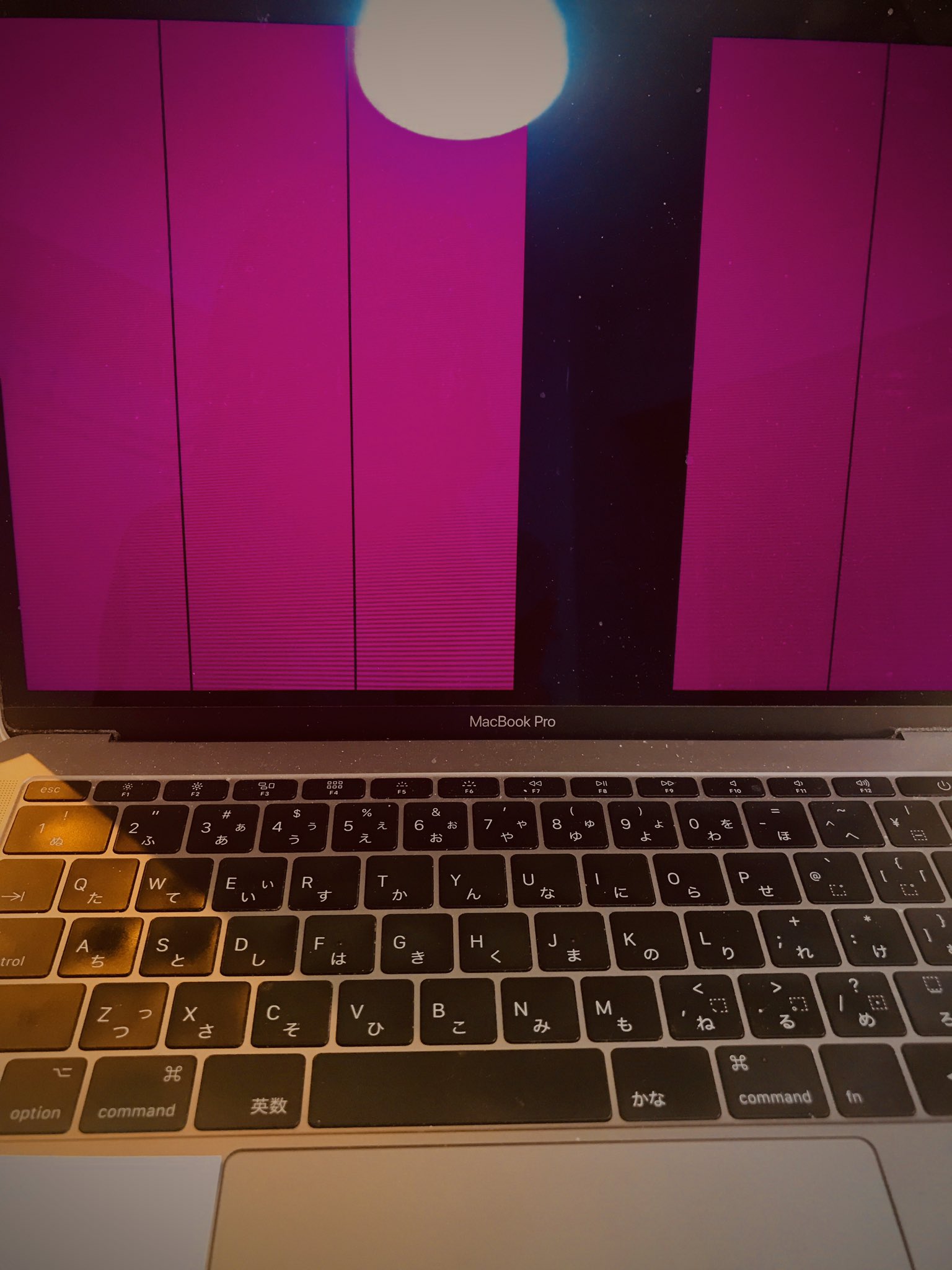 laptop screen turning pink