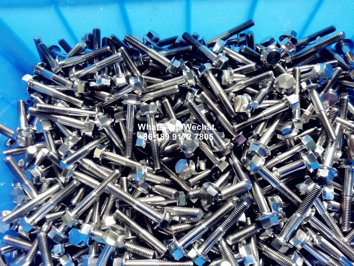 Titanium_Bolt's tweet image. Massive production again 💥💥
Titanium Hex Flange Bolt/Screw
DIN 6921 Grade 5 (Ti-6AL-4V) M5 x 30mm

Color coating and logo branding are acceptable.
#titaniumflange #flangbolt #sixholebolt #Hexbolt #motorcycle #chinasupplier #chinabolt #titaniumbolt #chinatitaniumbolt