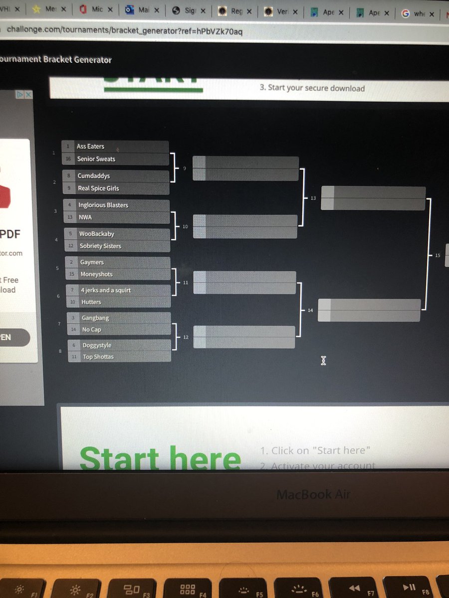 shsnerf2020's tweet photo. Bracket for playoffs. Sorry if your team did not make the final cut. https://t.co/POipoAZmjs