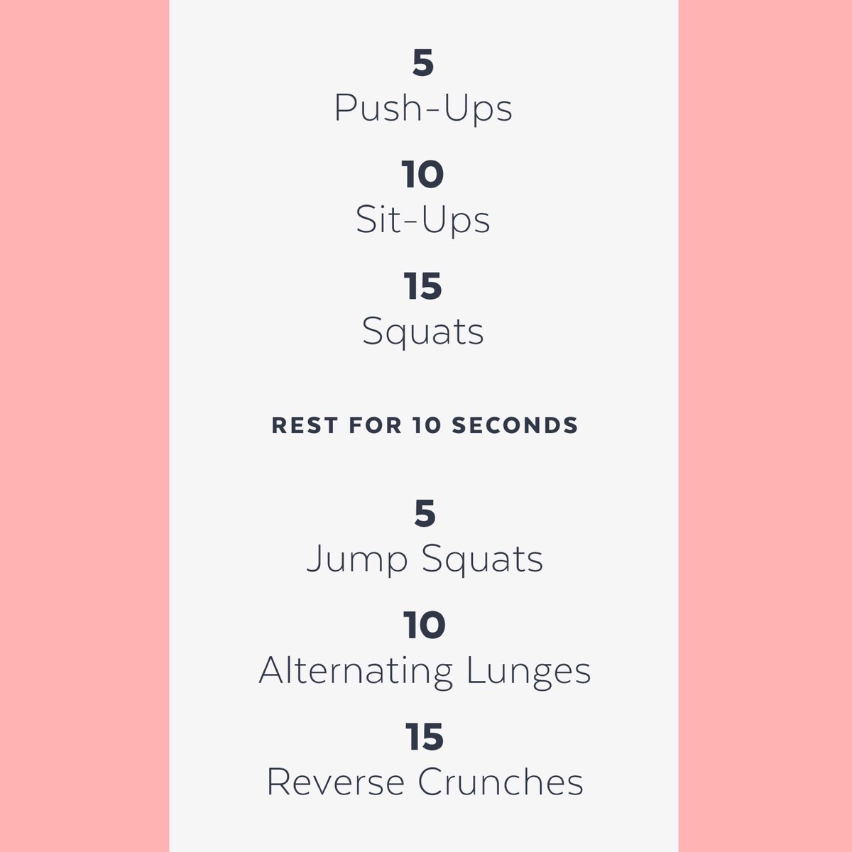 flossymagazine's tweet photo. 5 Sets under 25 minutes #FitnessChallenge! Tag us in your photos #flossymagazine #flossymag ✨ https://t.co/KnJGkhHqSU