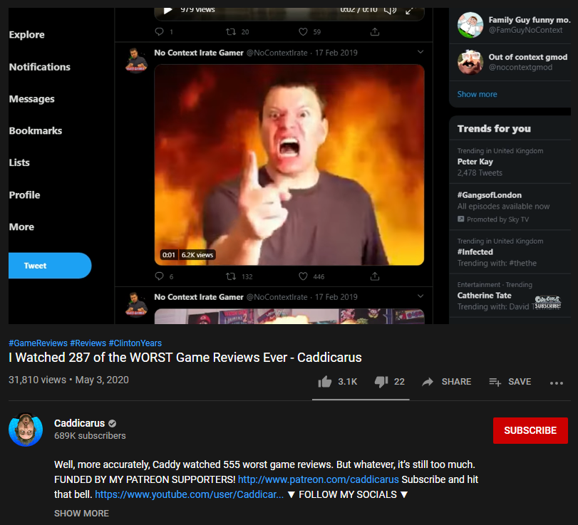 NoContextIrate's tweet photo. Thank you for the shoutout daddy caddy @Caddicarus https://t.co/336RW9fKmy