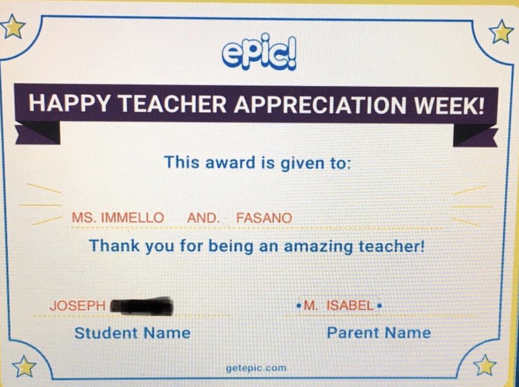 Ps112Q's tweet photo. #ThankATeacherNYC @MsFasano112Q @MsImmello112Q @nycdistrict30 #hawkshighlights #D30highlights #LOVEistheCureNYC #remotelearning https://t.co/q4cYrhRSQz