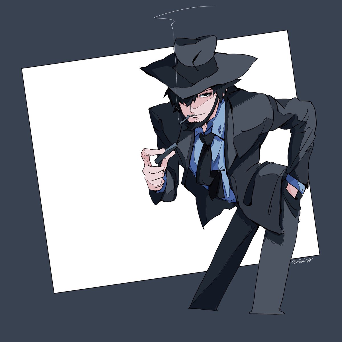 タコモ ルパン三世 タバコの火を付けてくれるヒゲの泥棒