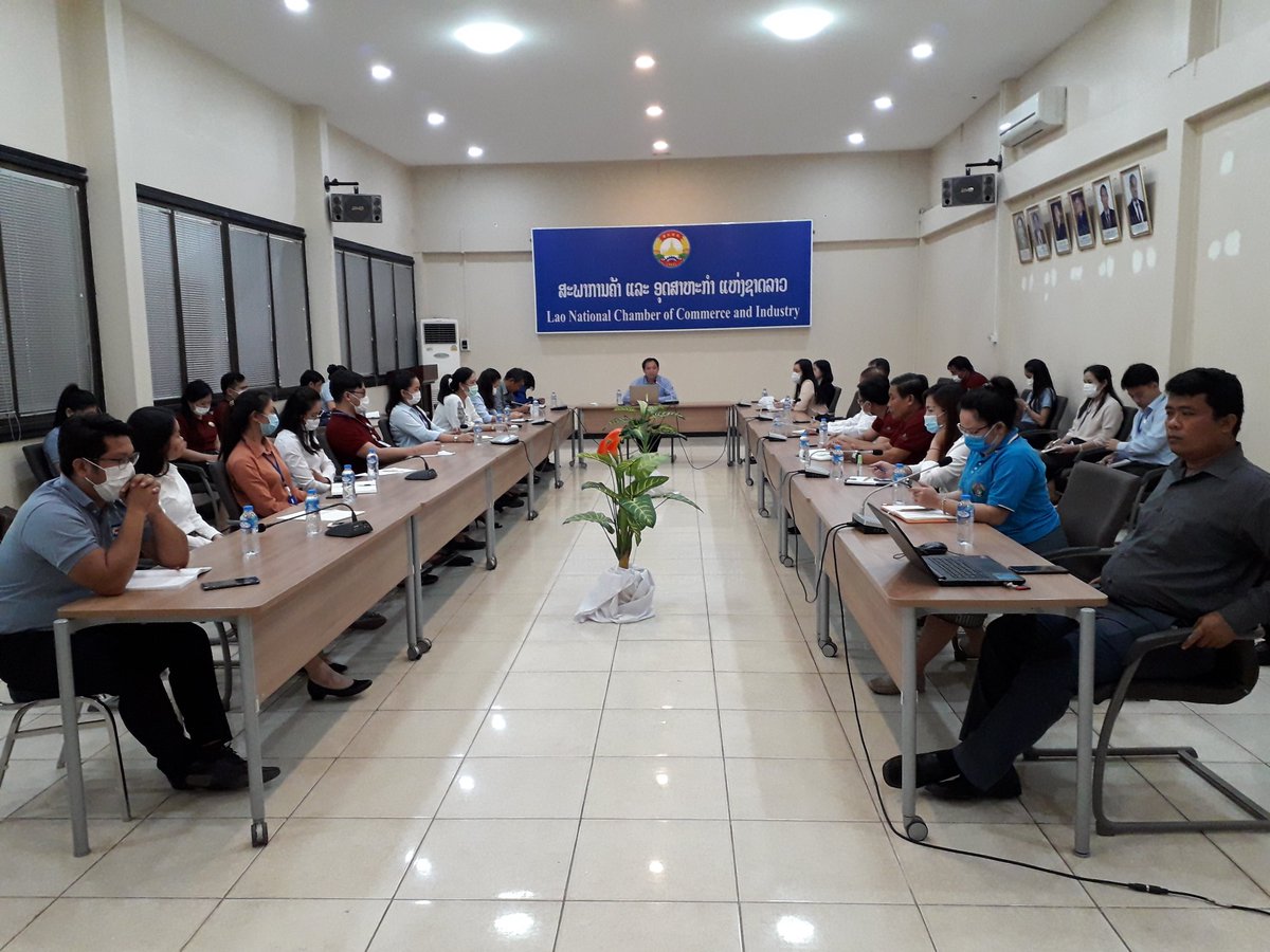 SME_Laos's tweet photo. Meeting at #LNCCI to support #SMEs in Laos after the national lockdown.  #SSC #SME_Laos https://t.co/yg5W5WVnyJ