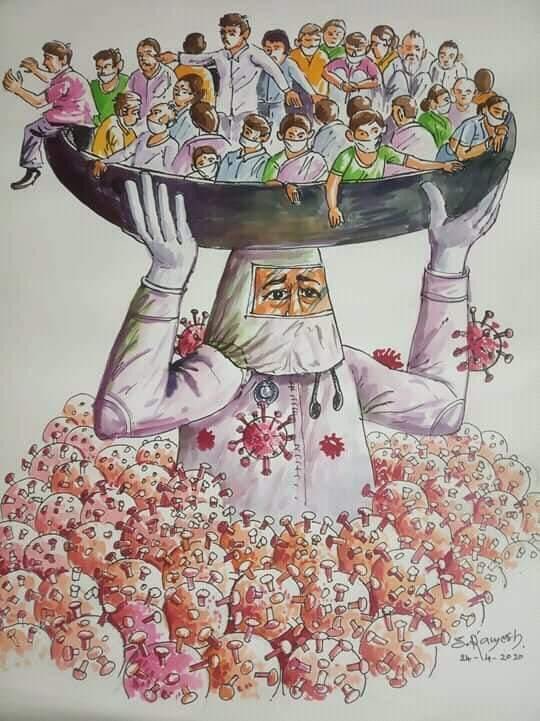 Dear Doctors, nurses, police, cleaning staff. Thank you so much for making our lives easier. Because of you we all still exist and living along with our families. You are the wealth of this world. Our identity and life is saved because of your contribution. You all are our hope.