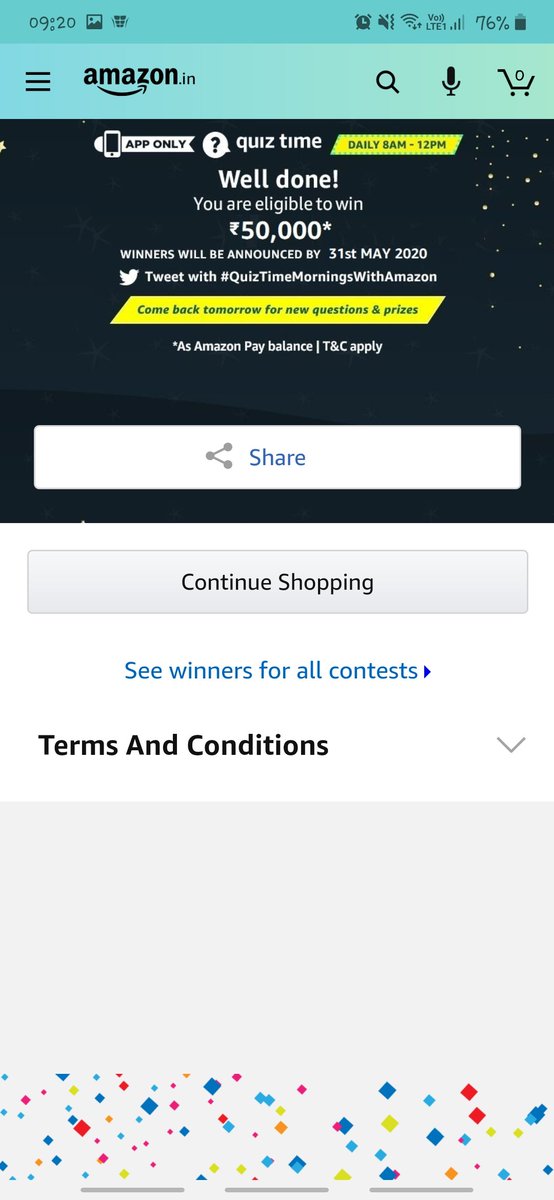 SahaBedanto's tweet photo. I played this interesting quiz on Amazon - Try your luck for a chance to win exciting rewards https://t.co/ErFAIJxW4D  
#QuizTimeMorningsWithAmazon https://t.co/6Ke0veYhuY