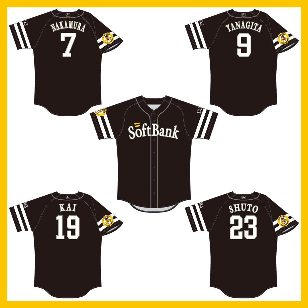 SoftBank Hawks プロコレ　ユニフォーム [signed-embroidery]-replica-